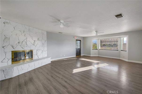 Empty room, Fireplace, Interior, Wood Texture Flooring