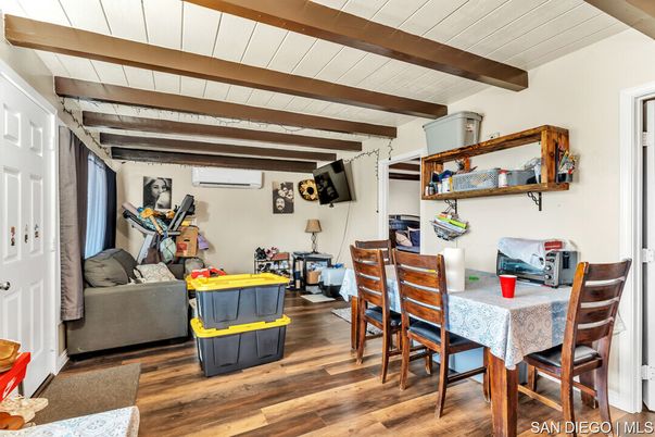 Dining room, Interior, Wooden Beams, Wood Texture Flooring