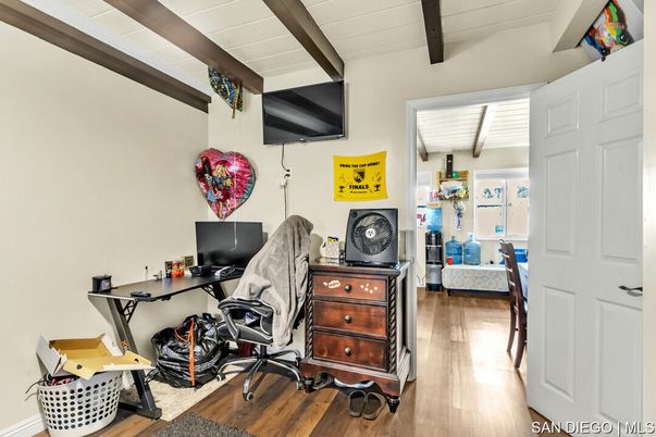 Home Office, Interior, Wooden Beams, Wood Texture Flooring