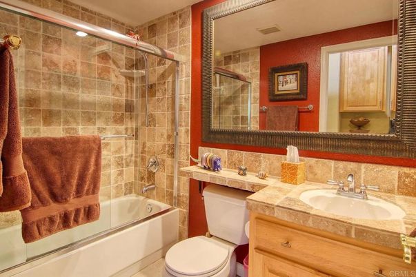 Bathroom, Glass Shower, Interior, Tile Countertops