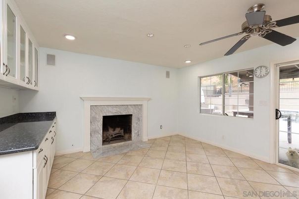 Empty room, Fireplace, Interior, Recessed Lighting