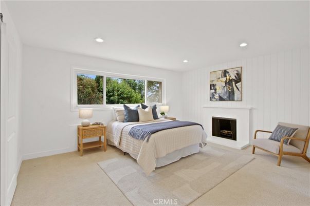 Bedroom, Fireplace, Interior, Recessed Lighting