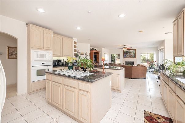 Fireplace, Interior, Kitchen, Living room, Recessed Lighting