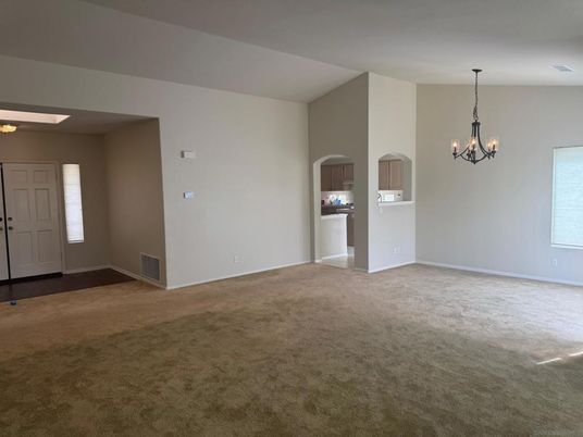 Chandelier, Empty room, Interior