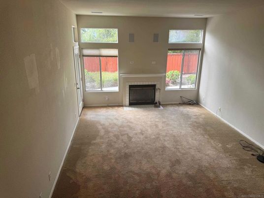 Empty room, Fireplace, Interior