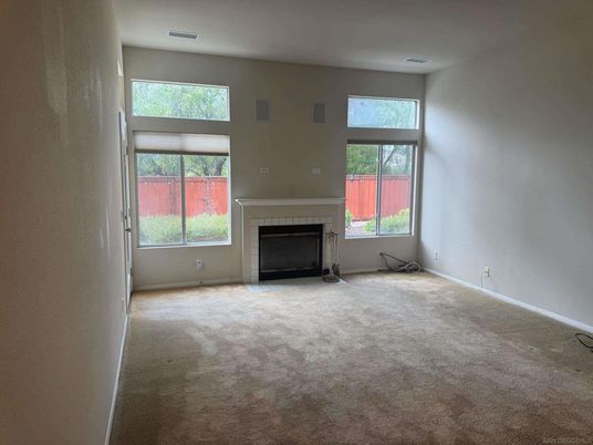 Empty room, Fireplace, Interior