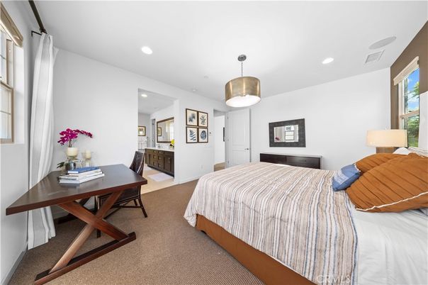 Bedroom, Home Office, Interior, Pendant Lights, Recessed Lighting