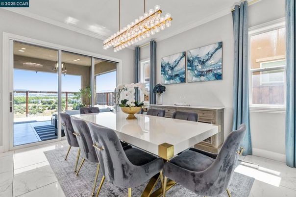 Chandelier, Dining room, Interior, Marble, Pendant Lights