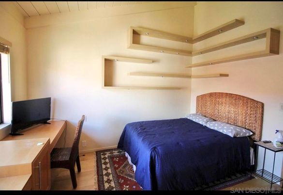 Bedroom, Home Office, Interior, Recessed Lighting, Wood Texture Flooring