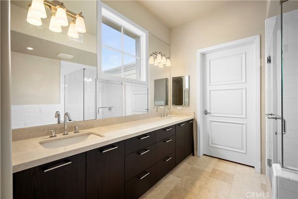 Bathroom, Dual Sink Vanities, Glass Shower, Interior