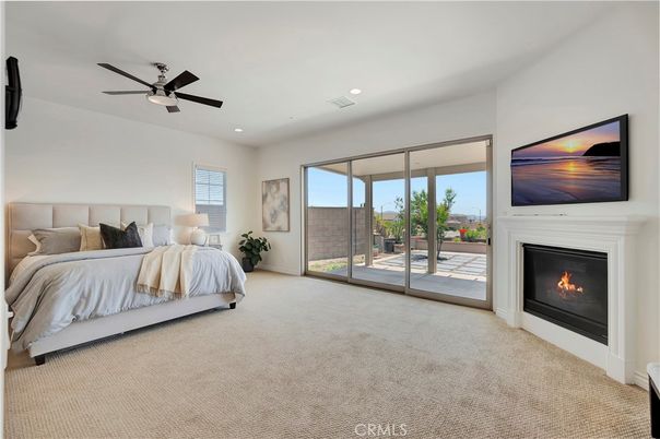 Bedroom, Fireplace, Interior, Recessed Lighting