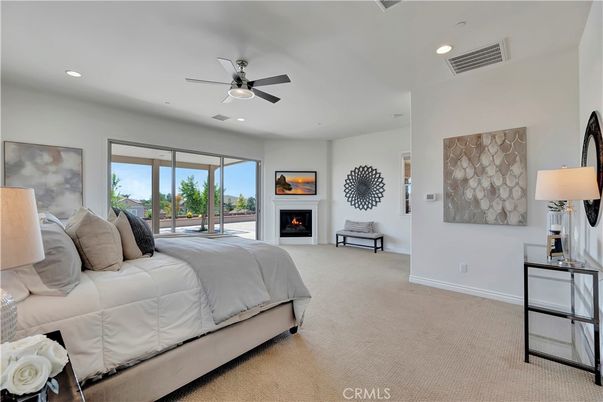 Bedroom, Fireplace, Interior, Recessed Lighting