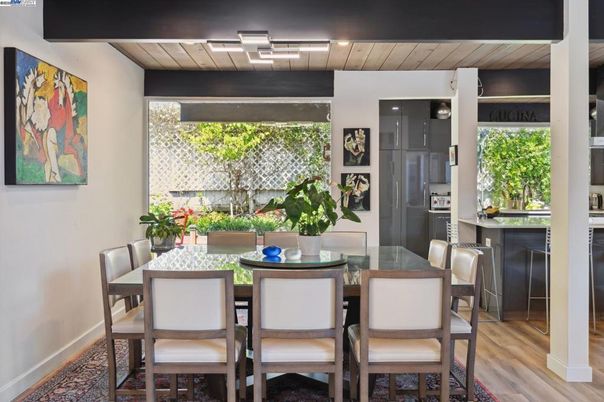 Dining room, Interior, Wood Texture Flooring
