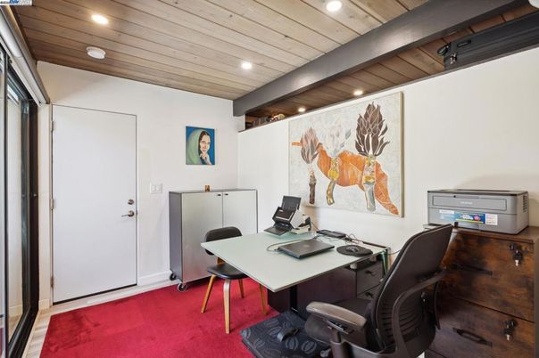 Home Office, Interior, Recessed Lighting, Wooden Ceilings