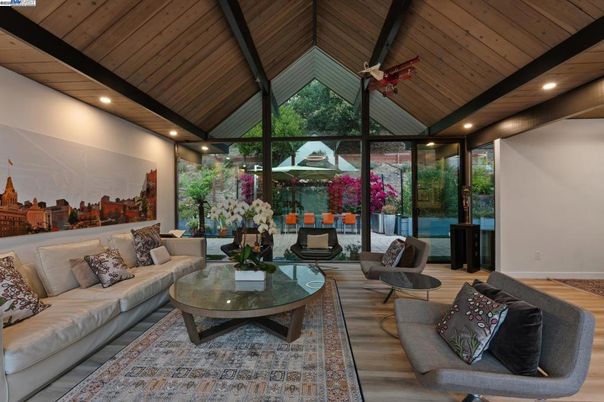Interior, Living room, Recessed Lighting, Wooden Ceilings, Wood Texture Flooring