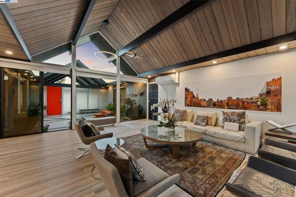 Interior, Living room, Recessed Lighting, Wooden Ceilings, Wood Texture Flooring