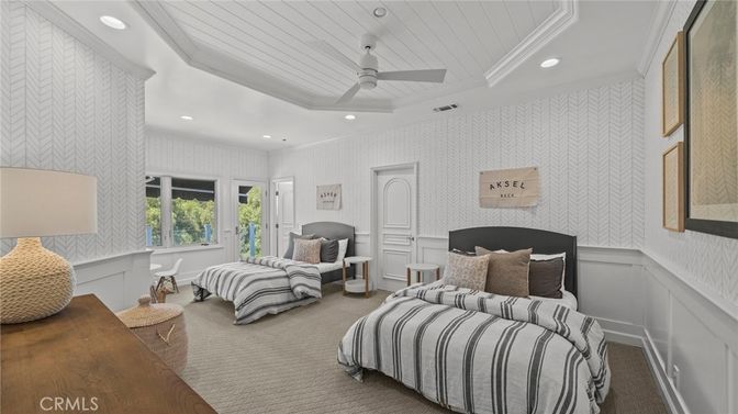 Bedroom, Interior, Recessed Lighting