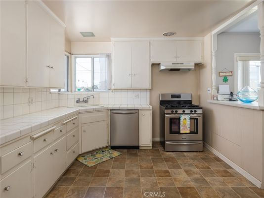 Interior, Kitchen, Stainless Steel Appliances, Tile Countertops