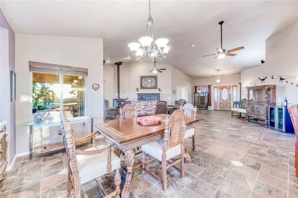 Chandelier, Dining room, Fireplace, Interior, Pendant Lights