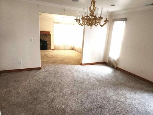 Chandelier, Empty room, Interior
