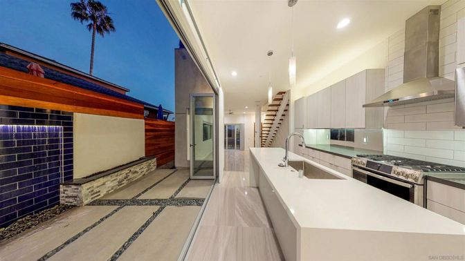Interior, Kitchen, Pendant Lights, Recessed Lighting, Stainless Steel Appliances