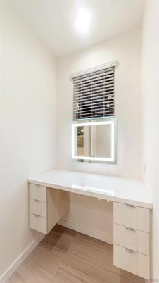 Bathroom, Interior, Recessed Lighting, Wood Texture Flooring