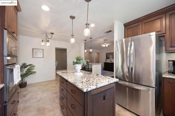 Interior, Kitchen, Pendant Lights, Recessed Lighting, Stainless Steel Appliances