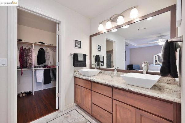 Bathroom, Dual Sink Vanities, Interior, Wood Texture Flooring