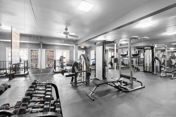 Fitness Equipment, Gym, Interior, Recessed Lighting