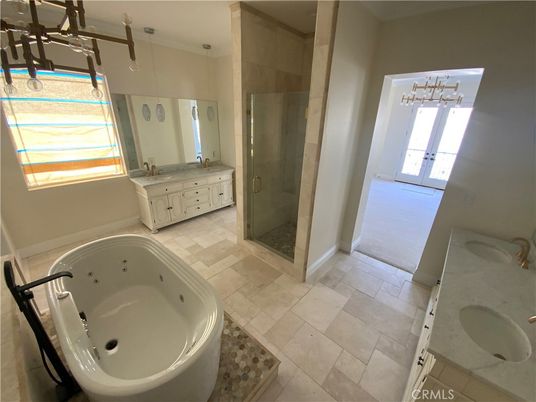 Bathroom, Dual Sink Vanities, Glass Shower, Interior