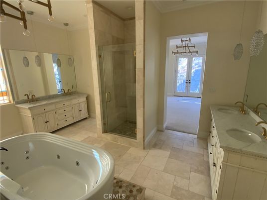 Bathroom, Dual Sink Vanities, Glass Shower, Interior