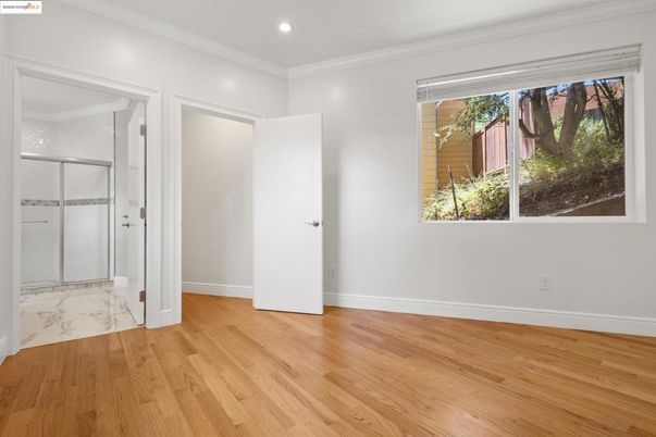 Bathroom, Empty room, Interior, Marble, Recessed Lighting, Wood Texture Flooring