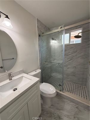 Bathroom, Glass Shower, Interior, Marble, Marble Walls