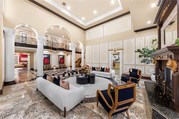 Fireplace, Interior, Living room, Recessed Lighting