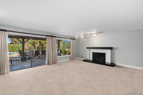Empty room, Fireplace, Interior