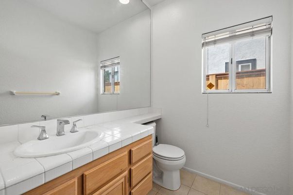 Bathroom, Interior, Recessed Lighting, Tile Countertops