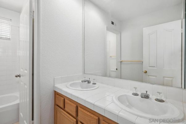 Bathroom, Dual Sink Vanities, Interior, Tile Countertops