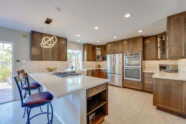 Interior, Kitchen, Pendant Lights, Recessed Lighting, Stainless Steel Appliances