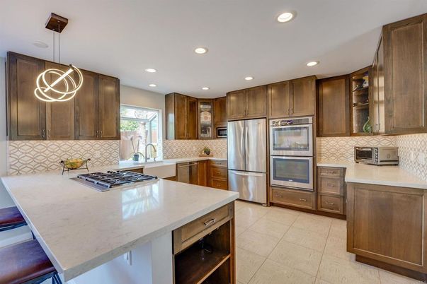 Interior, Kitchen, Pendant Lights, Recessed Lighting, Stainless Steel Appliances