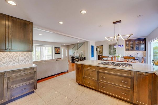 Dining room, Interior, Kitchen, Living room, Pendant Lights, Recessed Lighting
