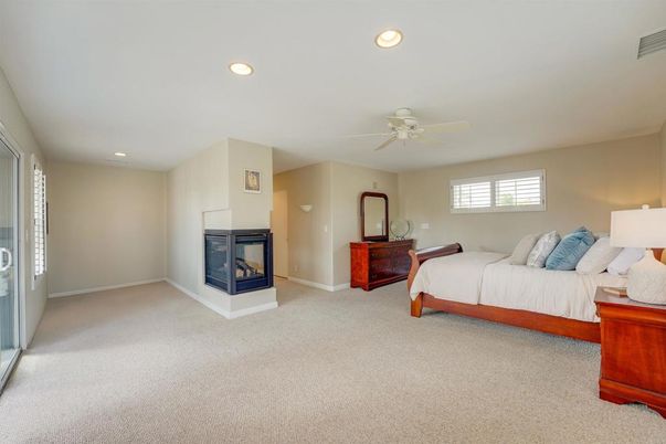 Bedroom, Fireplace, Interior, Recessed Lighting