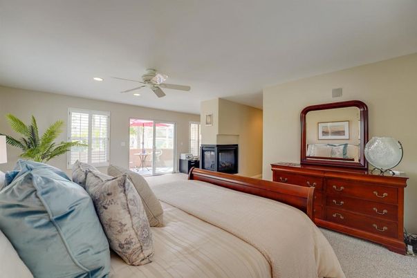 Bedroom, Fireplace, Interior, Recessed Lighting
