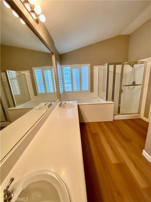 Bathroom, Dual Sink Vanities, Interior, Wood Texture Flooring