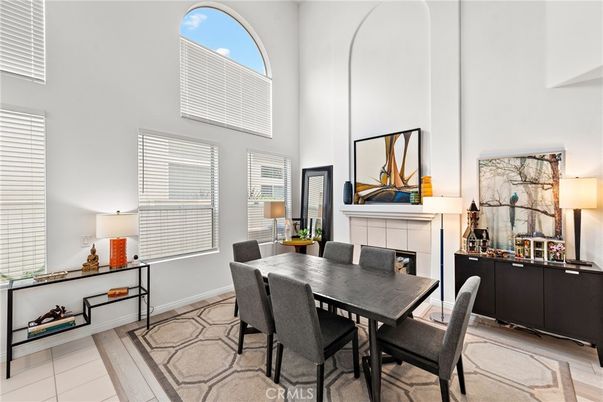 Dining room, Fireplace, Interior, Wood Texture Flooring