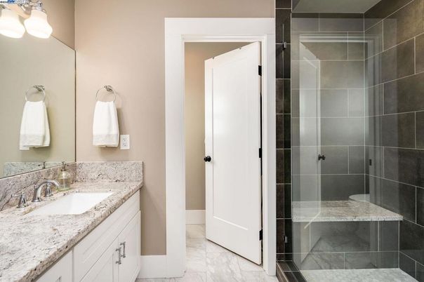 Bathroom, Glass Shower, Interior, Marble
