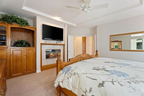 Bedroom, Fireplace, Interior, Recessed Lighting
