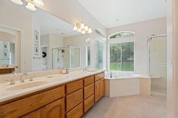 Bathroom, Dual Sink Vanities, Glass Shower, Interior