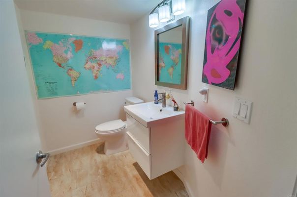 Bathroom, Interior, Wood Texture Flooring