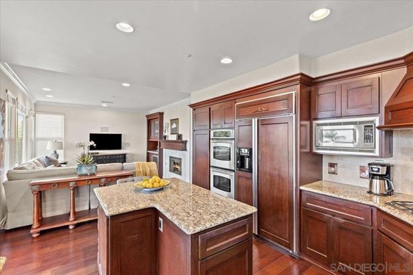 Interior, Kitchen, Living room, Recessed Lighting, Stainless Steel Appliances, Wood Texture Flooring