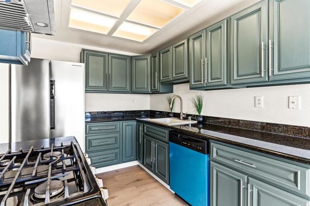 Interior, Kitchen, Wood Texture Flooring